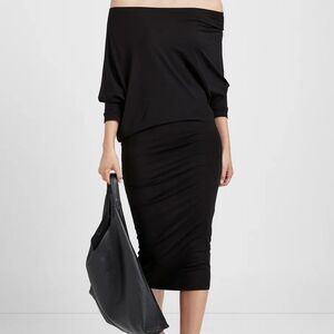 Black Marcella Julia Midi Pencil Dress S